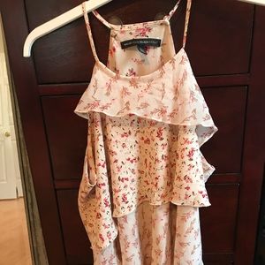WHBM floral sleeveless top size large